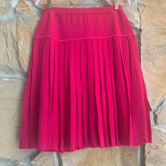 Lisa international Dresses & Skirts - Lisa International Pink Pleated Sweater Sk…